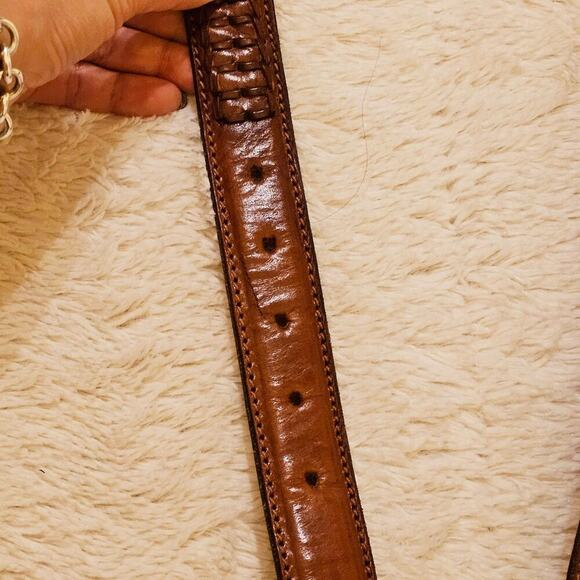Nanni Milano Made in Italy Brown woven‎ 80/32 belt. Artzy. Boho. Cottagecore main image 13